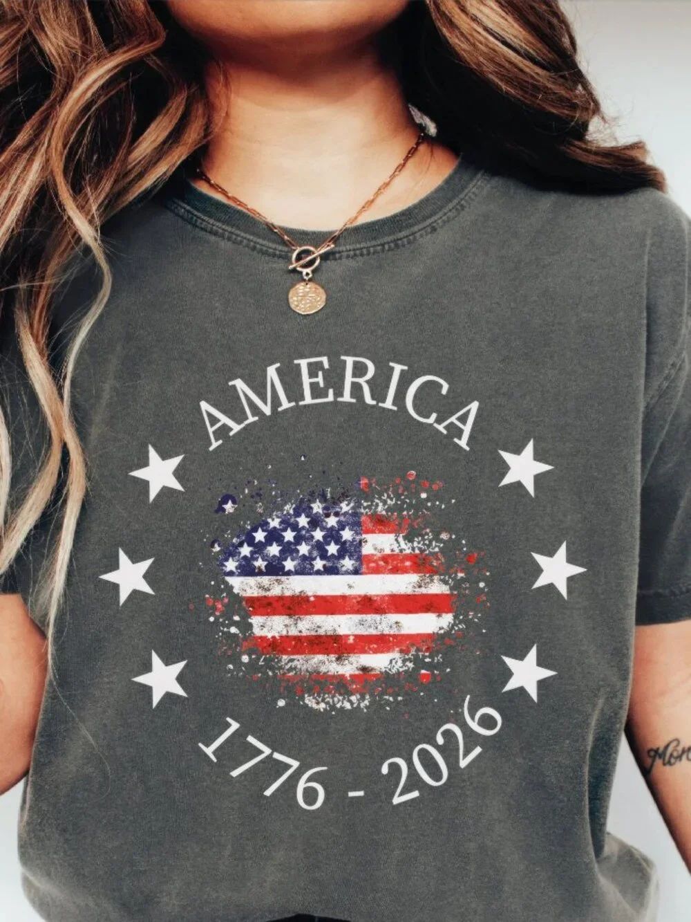 America 250th Anniversary Shirt, Patriotic USA Flag Tee, Independence Day Gift - Picture 2 of 5